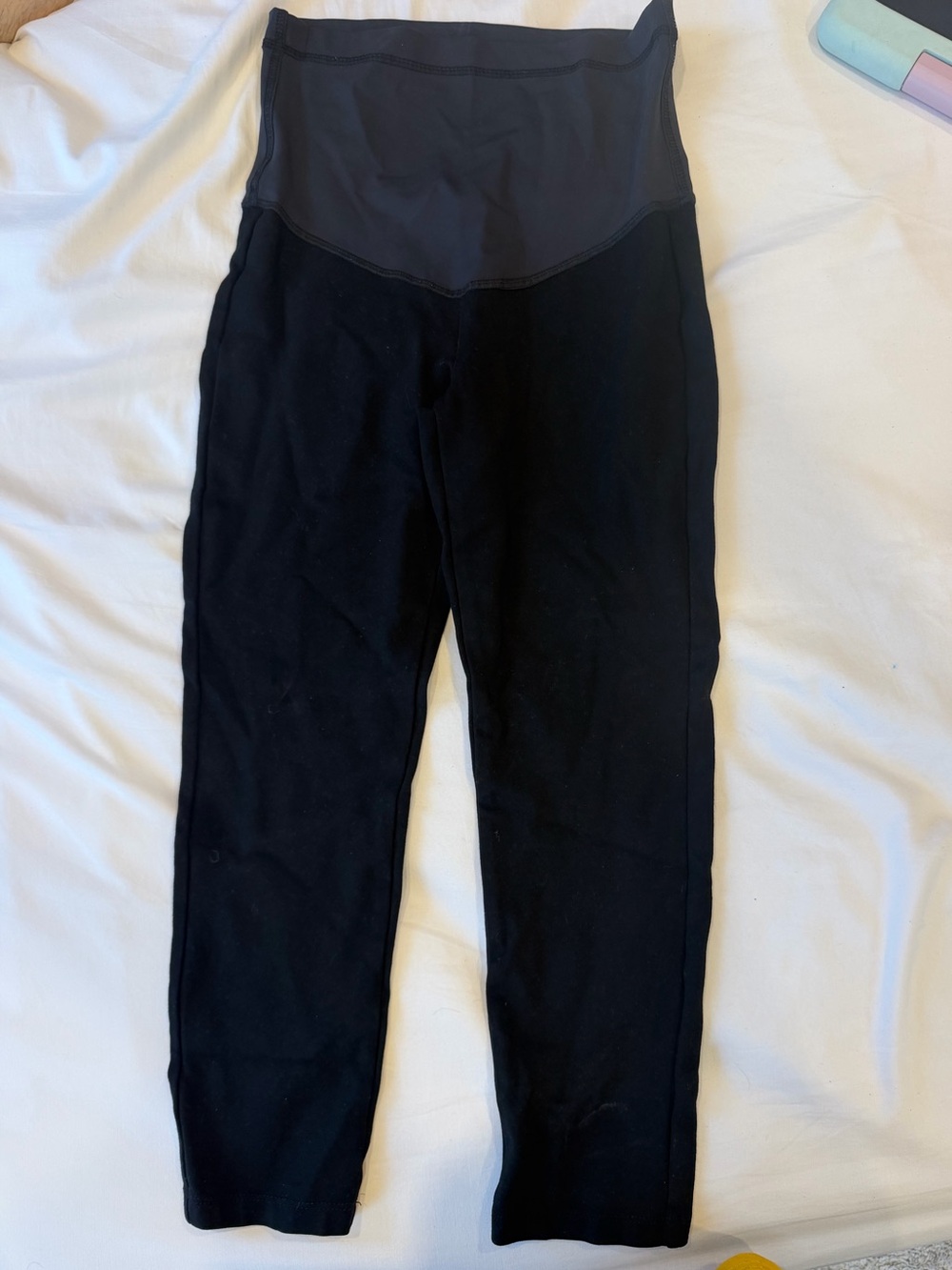 High-Waist Black Maternity Bottoms